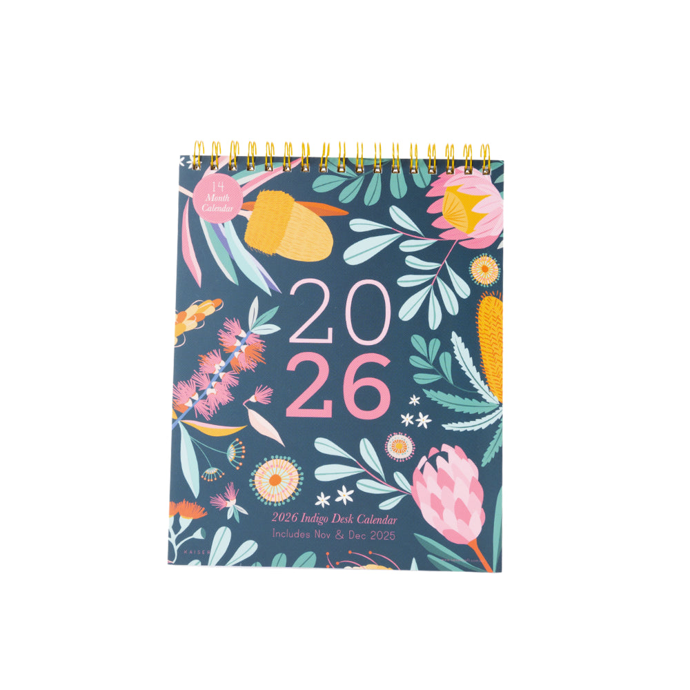 2026 Desk Calendar - Indigo